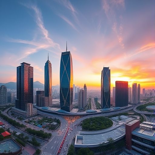 深圳中圈商业区全景