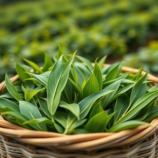 新鲜绿茶嫩叶