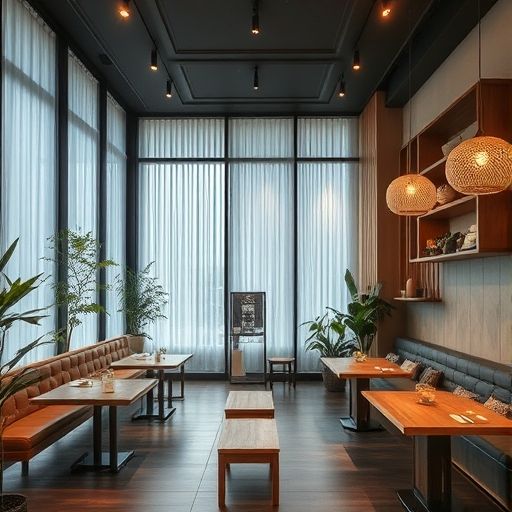 福田区现代茶肆内部