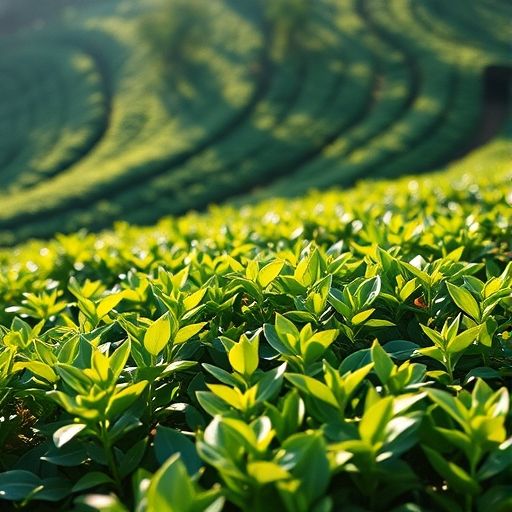 广州茶园新茶采摘