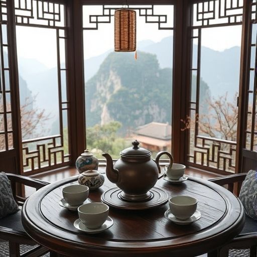 白云山茶肆一景