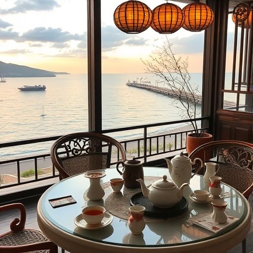 深圳湾附近的海景茶肆