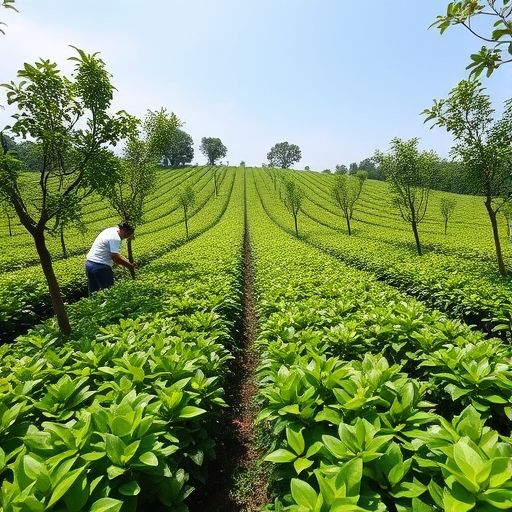 广州茶园采茶景象