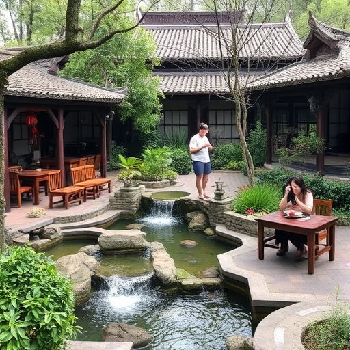 深圳龙华山水茶肆户外环境