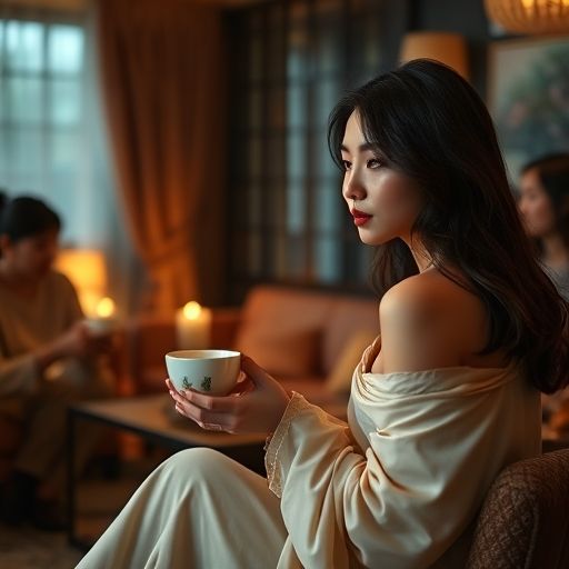 朋友们在茶馆的欢乐时光