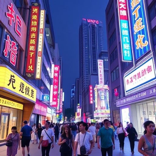 广州天河区夜景