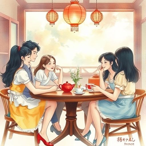 茶肆里的温馨对话
