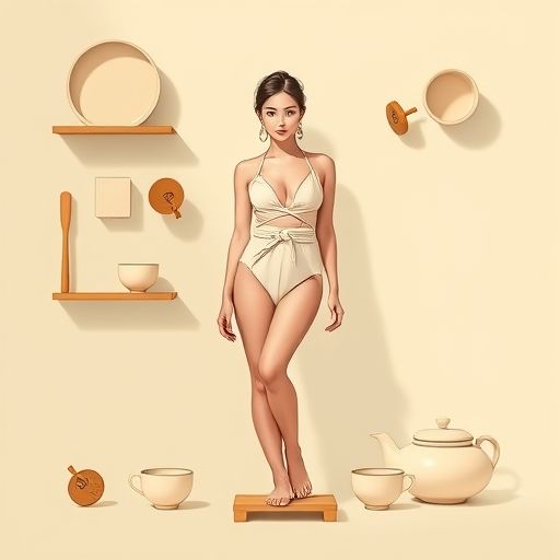 功夫茶具的整齐排列