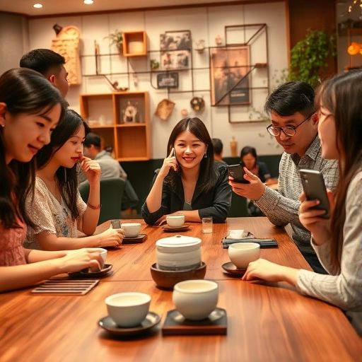年轻人体验深圳喝茶工作室