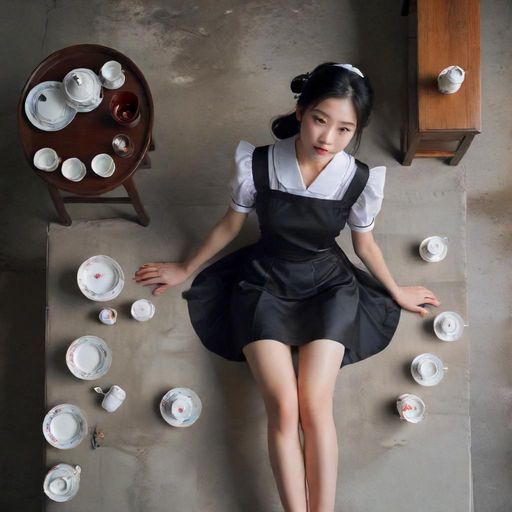 茶杯整齐摆放的画面