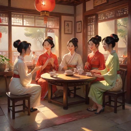 老师们喝茶聊天的欢乐画面