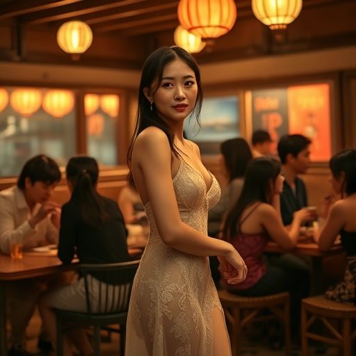 茶肆夜谈的温馨氛围
