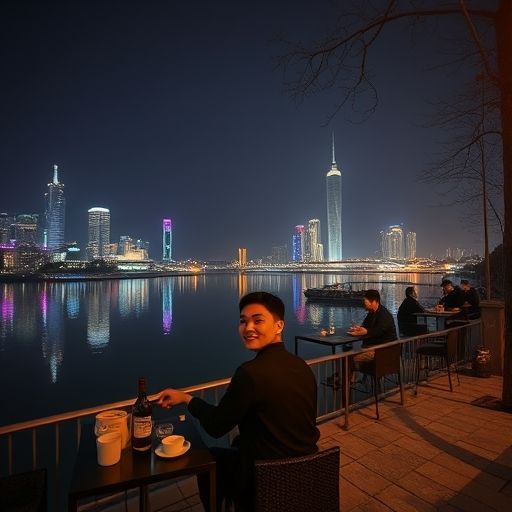 珠江夜景品茶