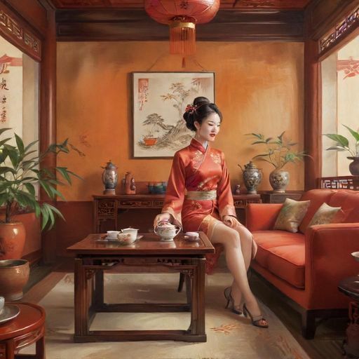茶肆试饮场景
