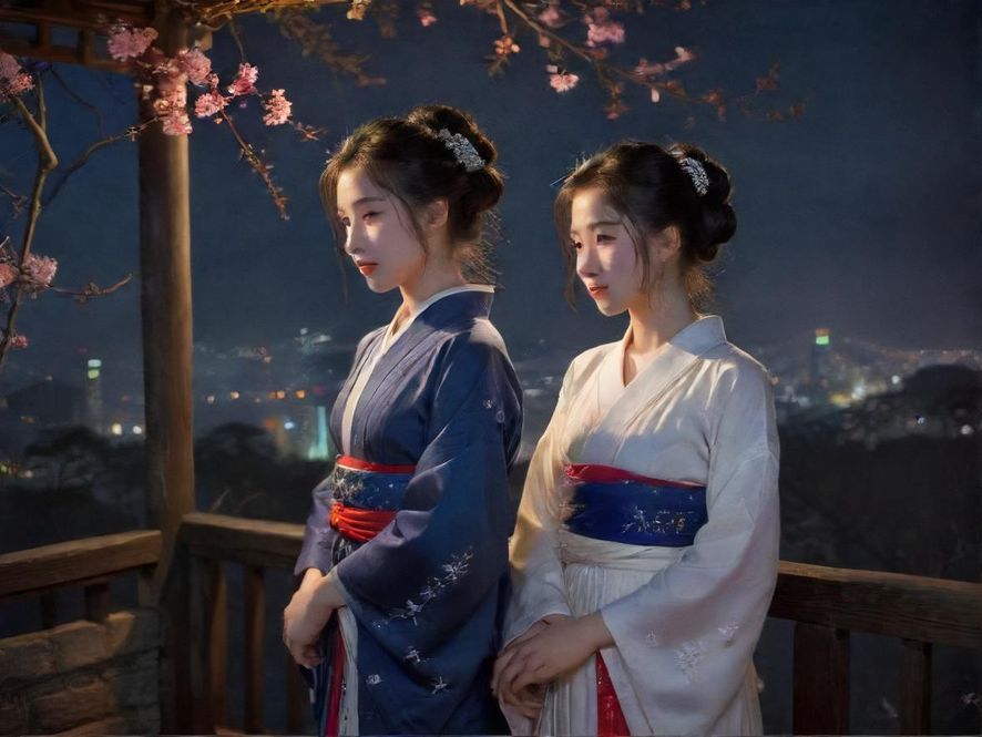 广州百花园入口夜景
