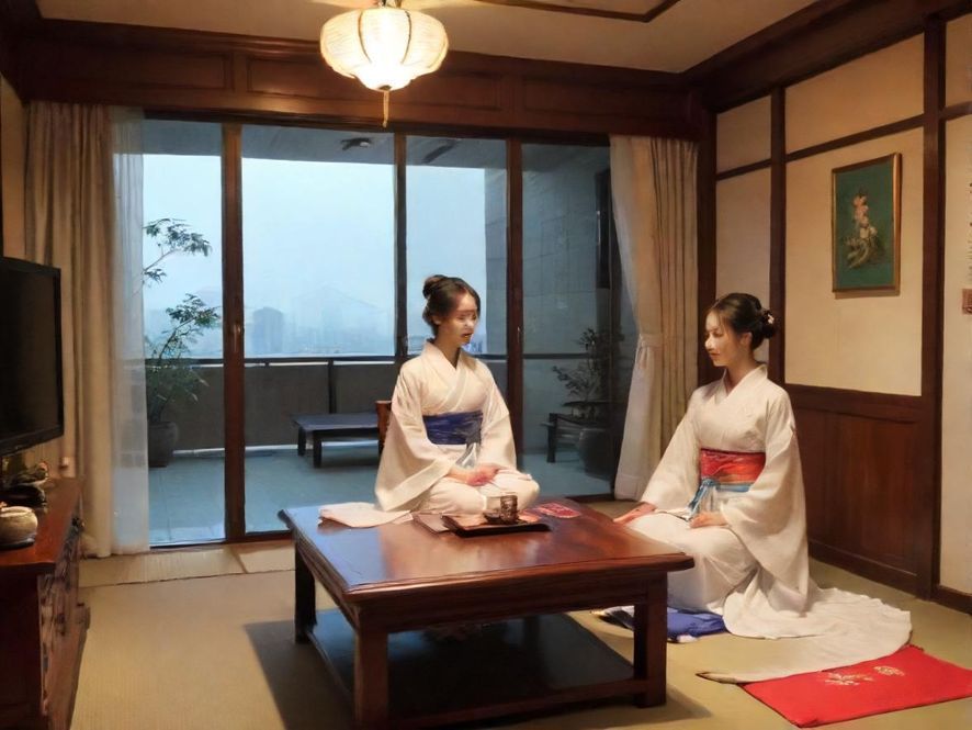广州桑拿会所大厅，现代简约风格，室内瀑布增添氛围