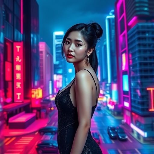 广州城市夜景下的娱乐地图示意