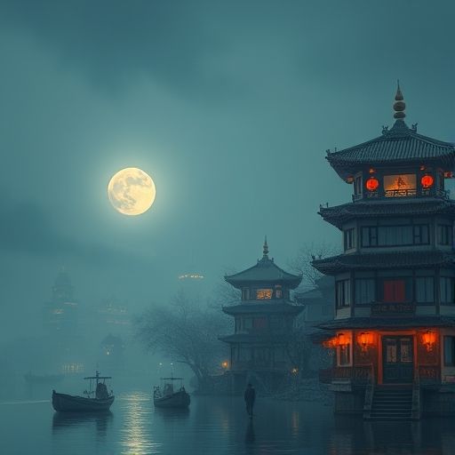 都市夜色下的休闲场所