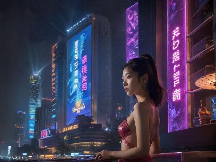 深圳娱乐会所夜景，展现时尚氛围