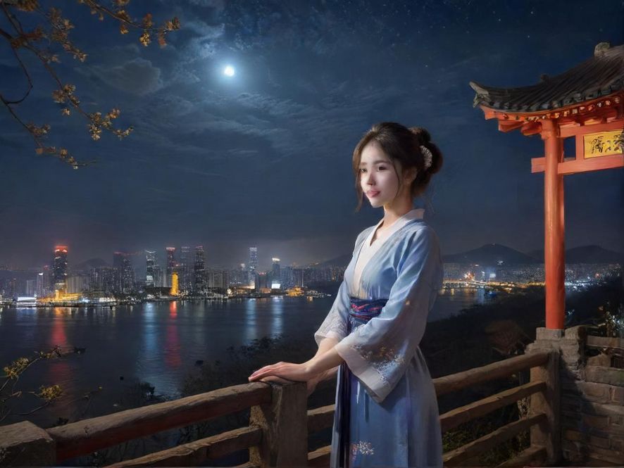 广州夜景繁华，城市霓虹闪烁，远处高楼林立，展现出广州夜场的活力与神秘感。