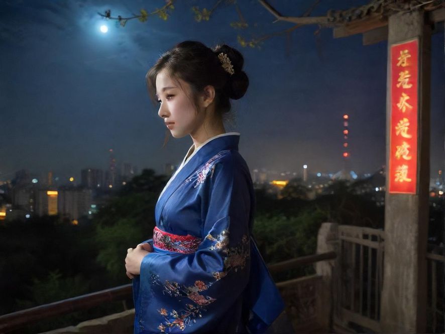 深圳城市夜晚的霓虹灯