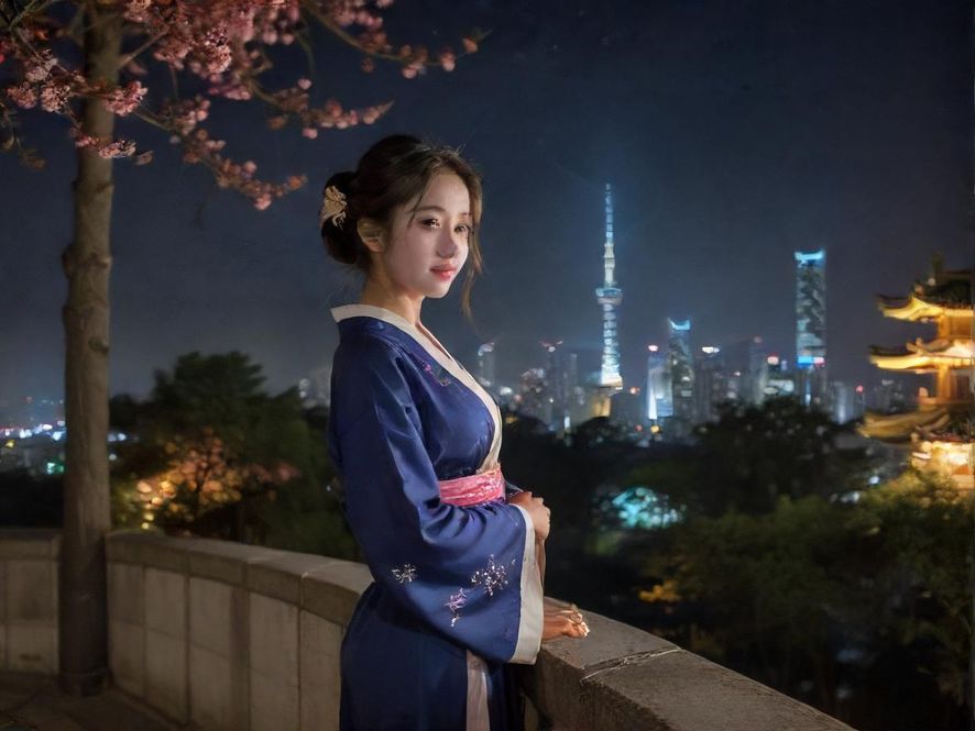 广州夜景下的都市魅力
