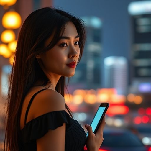 手机屏幕上显示聊天信息