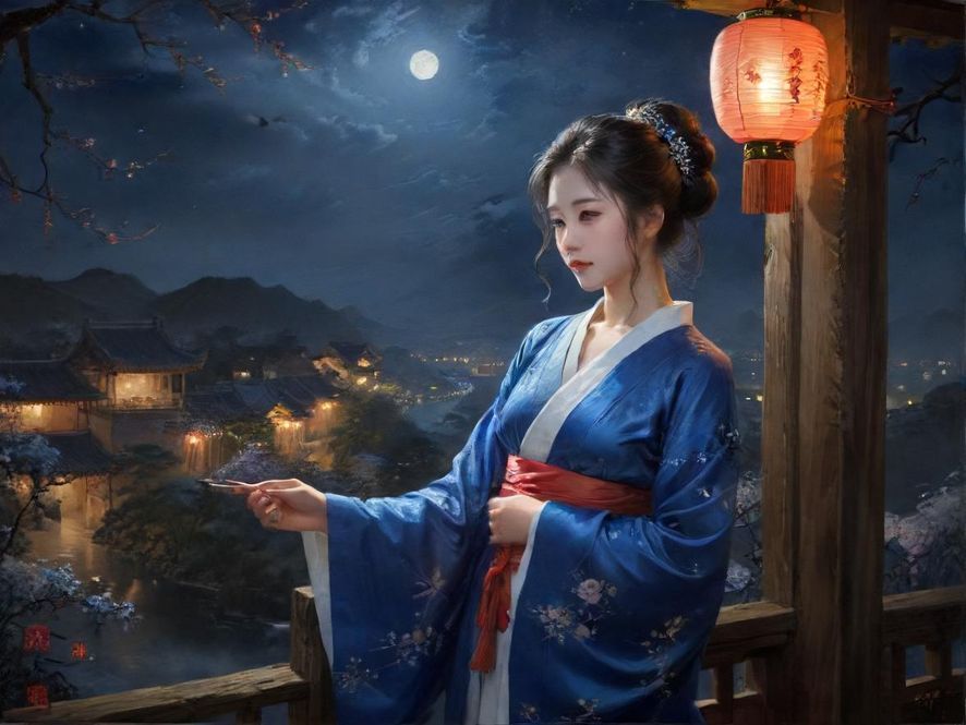描绘深圳夜景和老司机指引方向的插画
