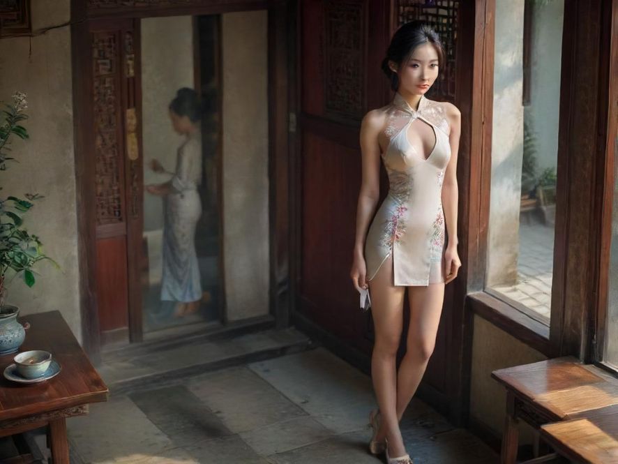 一处隐藏在都市中的雅致茶社，带有桑拿汗蒸设施的写实鸟瞰图。