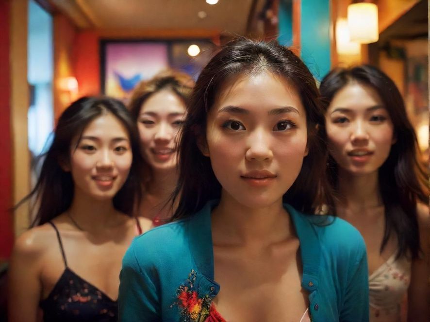 深圳某特色娱乐活动现场，年轻人在互动体验