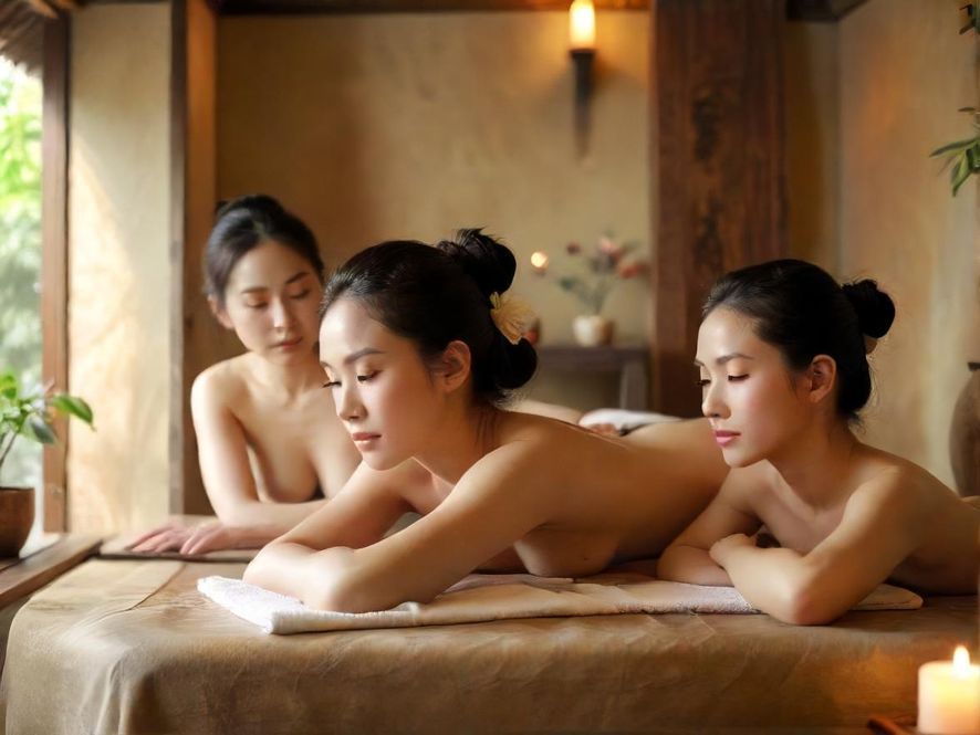 舒适的精油SPA按摩室