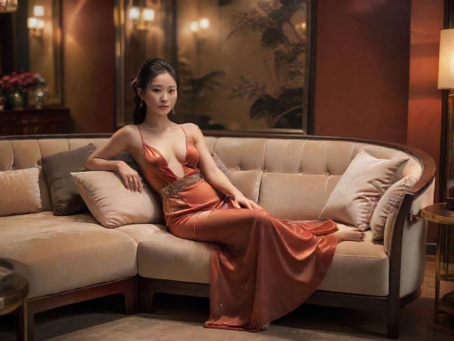 一个舒适高端的休闲会所休息区