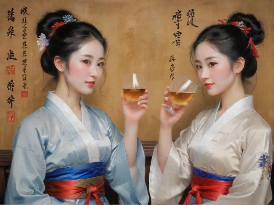 朋友们在一个轻松的环境中交流