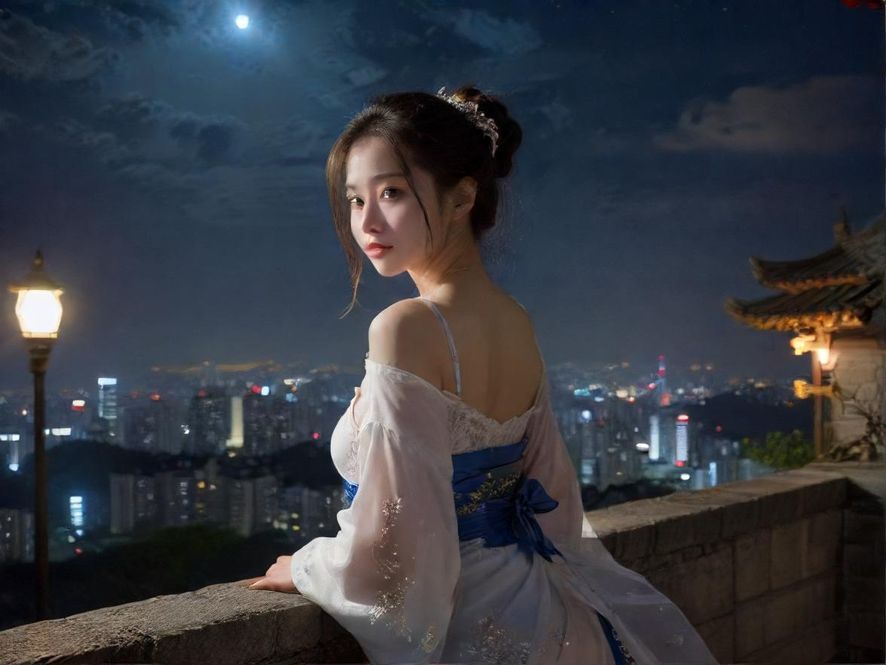 手机屏幕上的广州夜场资源列表，背景是广州夜景
