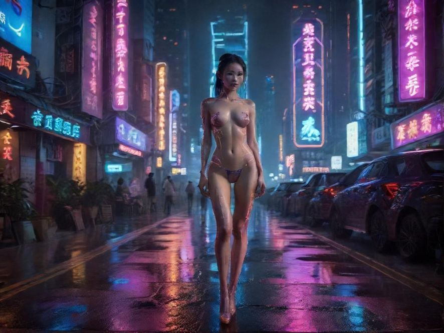 深圳繁华夜场街景