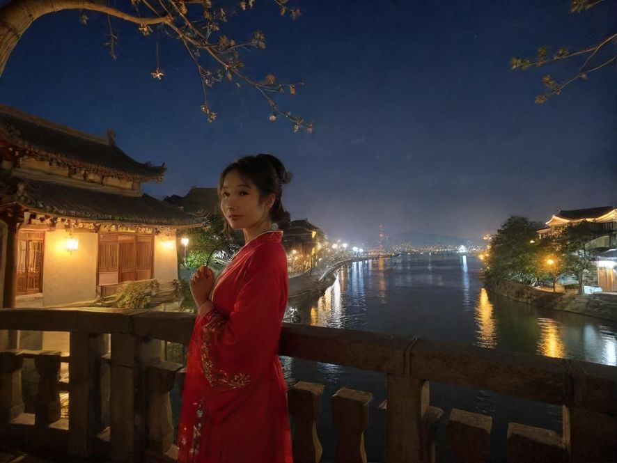 城市高端桑拿会所夜景外观