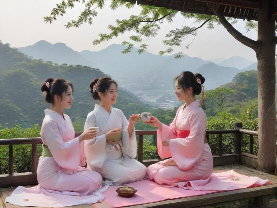 广州茶艺师表演茶道场景