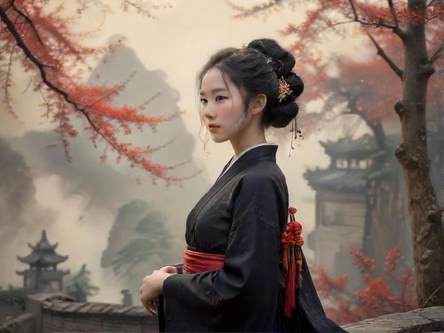 迷宫入口 人物剪影 抽象概念 黑暗背景