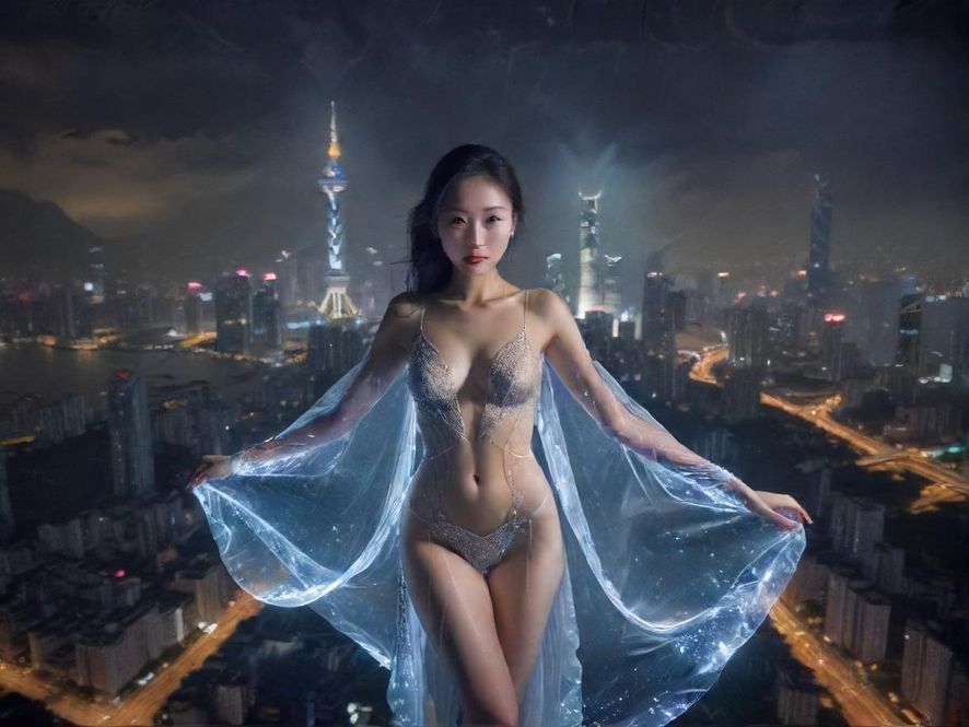 深圳城市夜景示意图