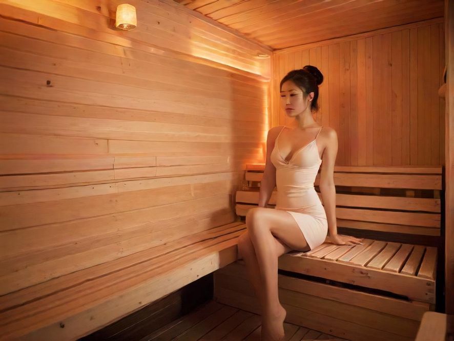 舒适的桑拿休息区