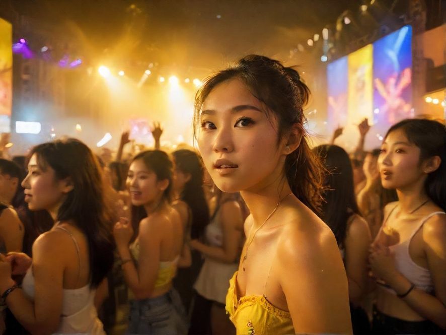 惠州本地音乐节热闹现场