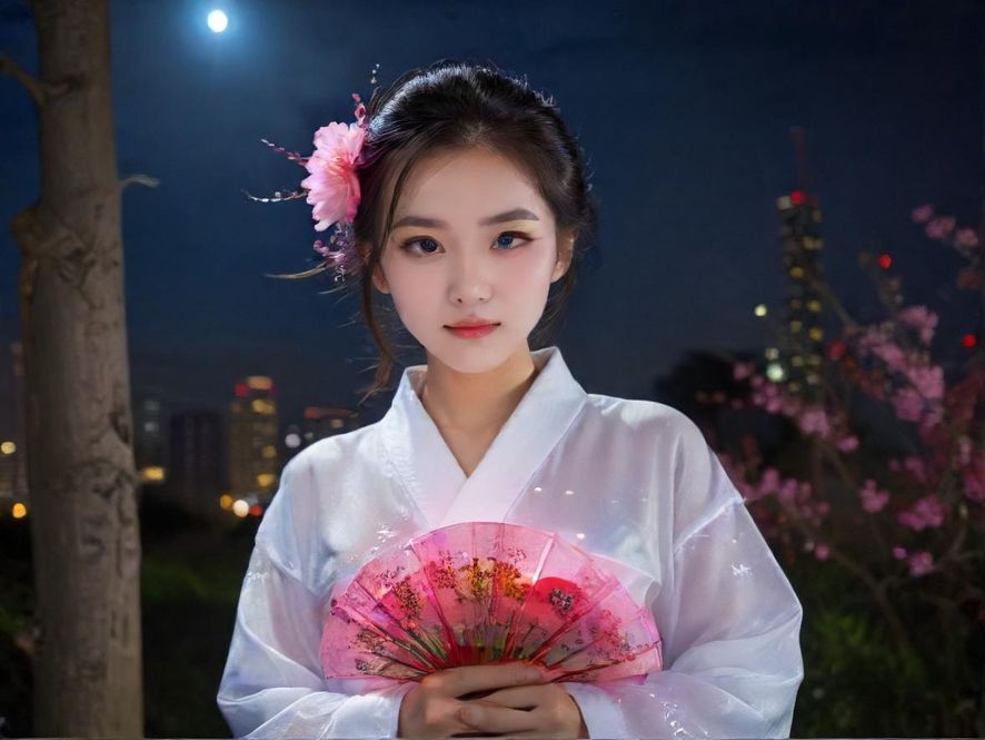 深圳夜晚繁华的街道景象