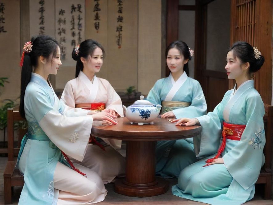 广州休闲场所一角，柔和灯光下的舒适茶座