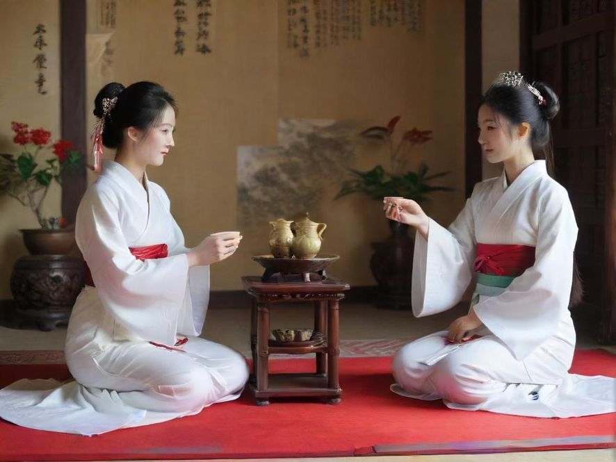 一个布置温馨私密的茶室内部，有舒适的沙发和柔和的灯光。