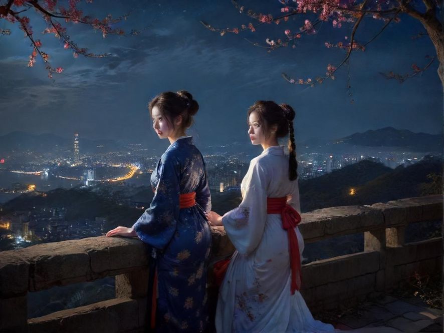 广州凌塘村按摩会所夜景外观