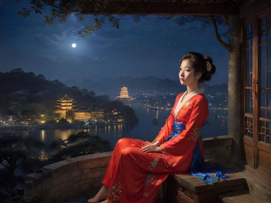 夜幕下的广州老城区巷弄,充满神秘感