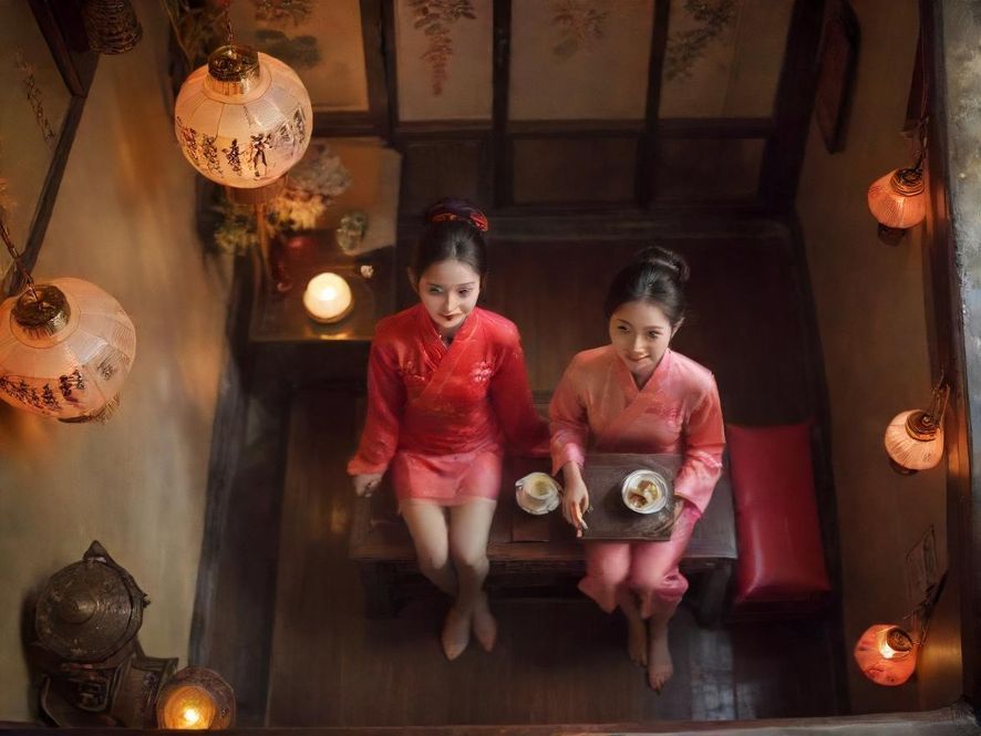 广州喝茶茶社室内环境展示