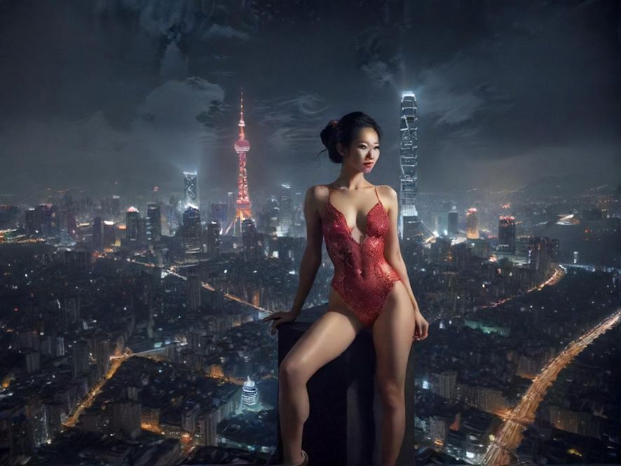 广佛深夜都市夜景