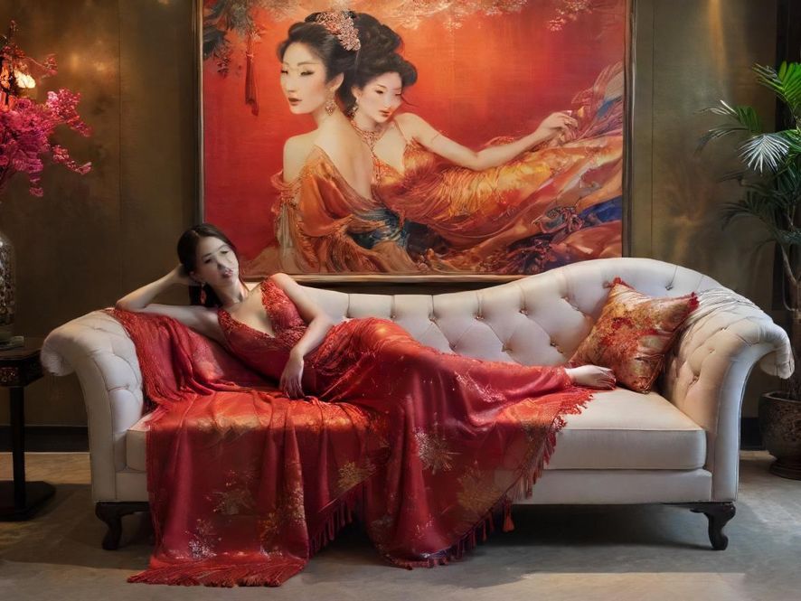 广州一家高端会所内景,舒适的沙发和柔和的灯光