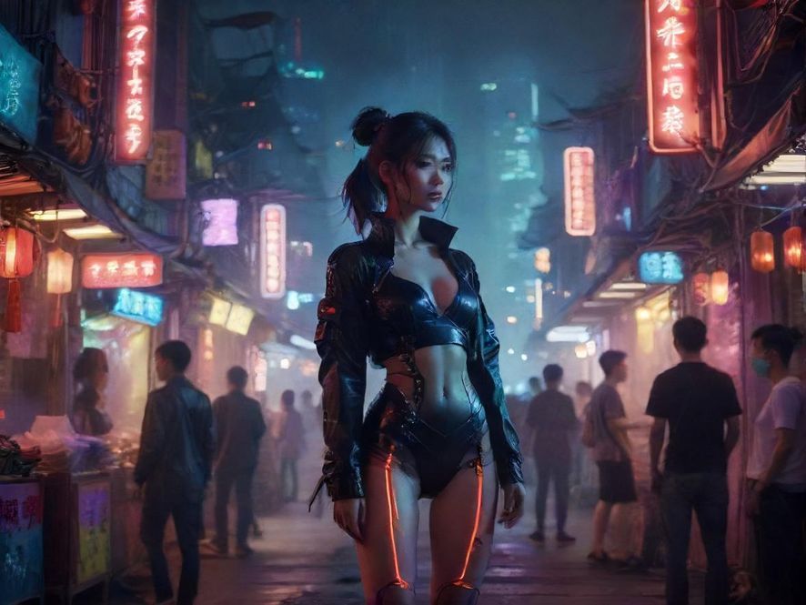 宝安区夜市街景